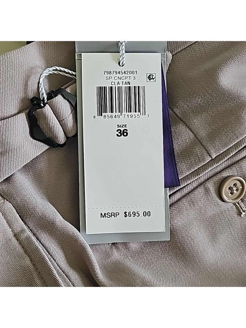 Ralph Lauren Purple Label Tan Pant - Picture 5 of 7